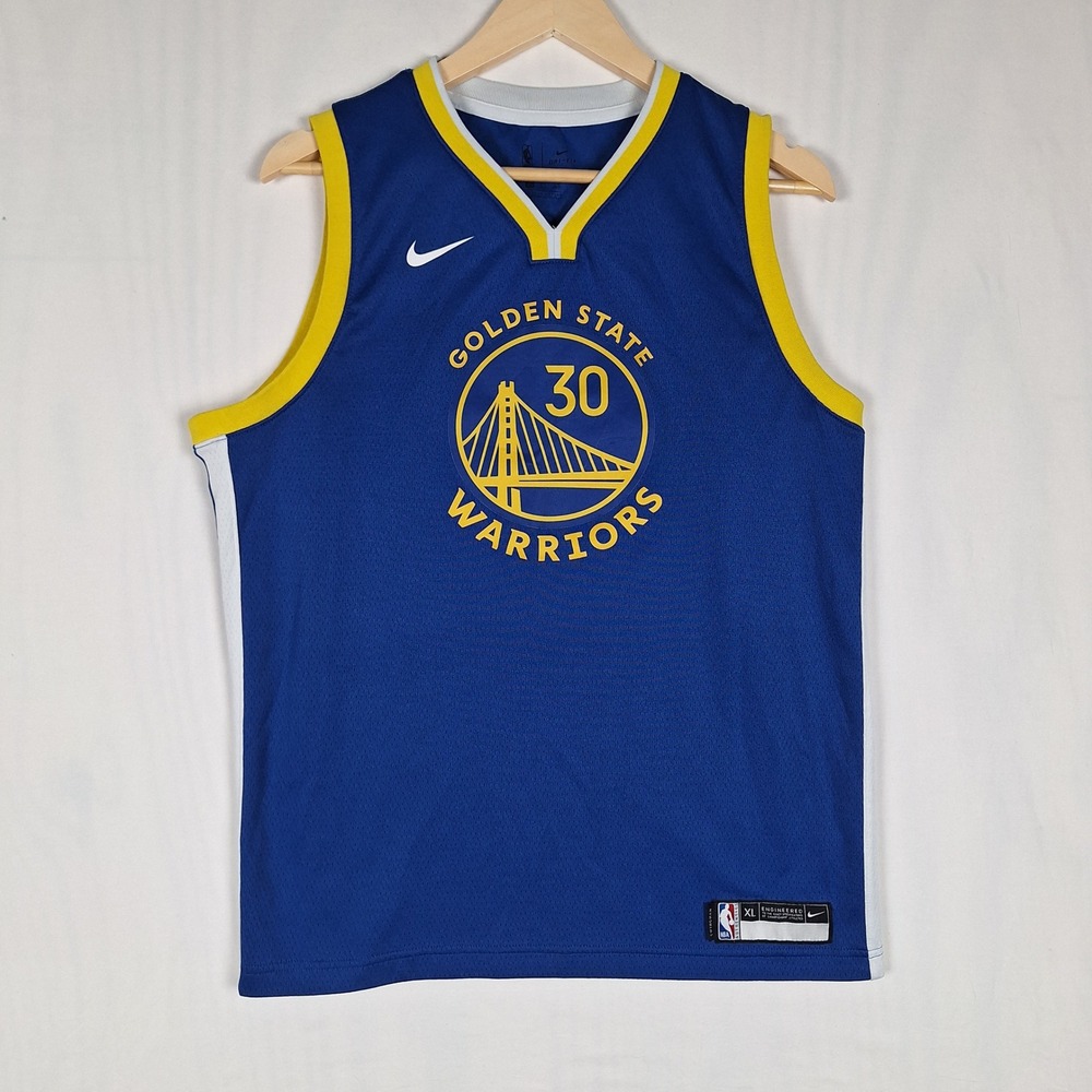 Nike Golden State Warriors Stephen Curry 30 Swingman NBA Jersey Blue XL